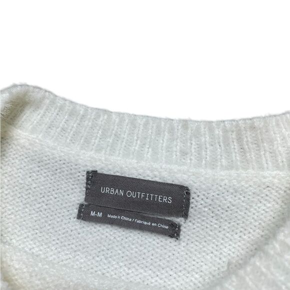 URBAN OUTFITTERS Soft Fuzzy Sweater White Size Medium - Picture 5 of 5